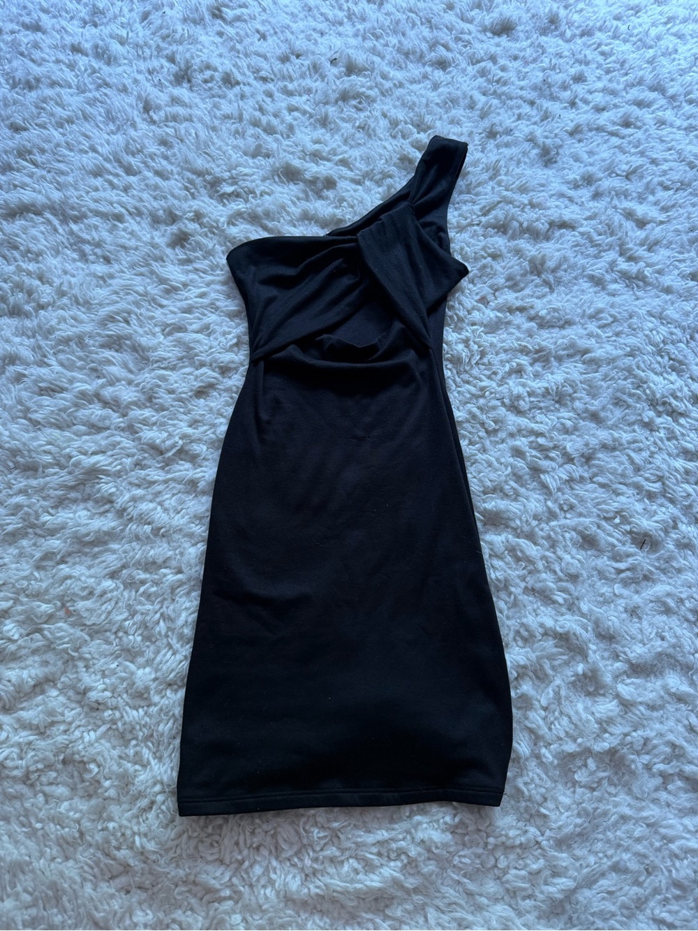 Windsor One-Shoulder Black Cocktail Dress